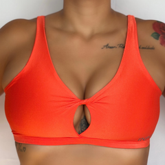 Top Fitness com Decote Power Kapana Laranja