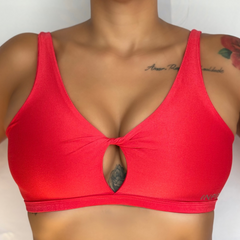 Top Fitness com Decote Power Kapana Vermelho