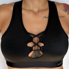 Top Fitness Nadador Trançado Kett Flicker Preto