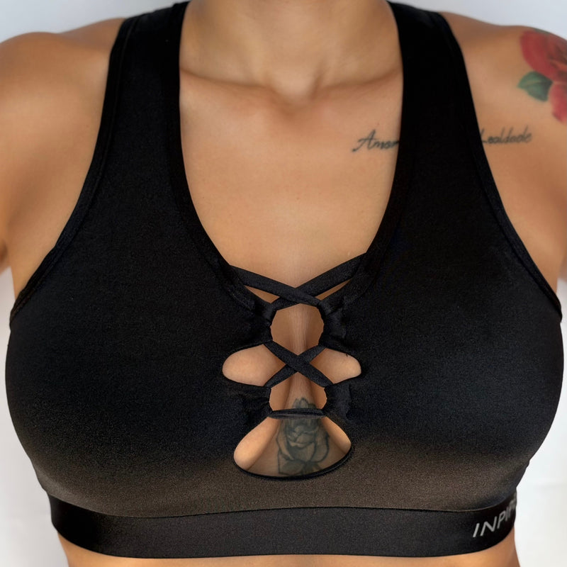 Top Fitness Nadador Trançado Kett Flicker Preto