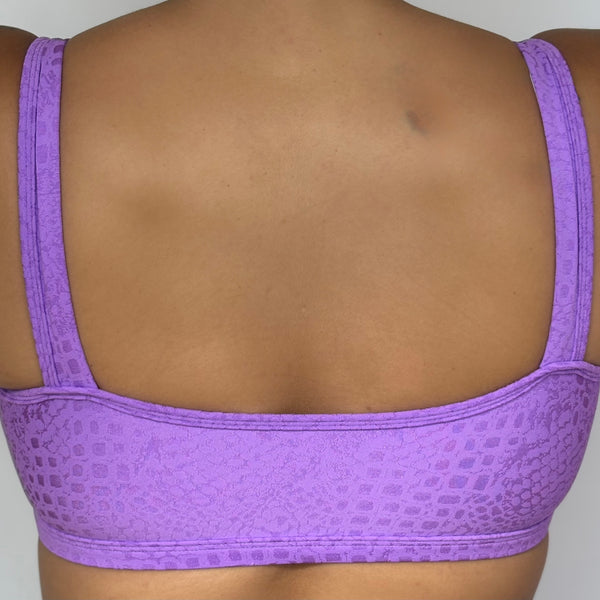 Top Fitness com Laço Power Jacquard Grape