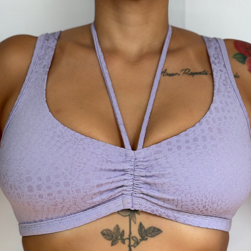 Top Fitness com Laço Power Jacquard Lucy