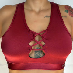 Top Fitness Nadador Trançado Kett Flicker Cereja