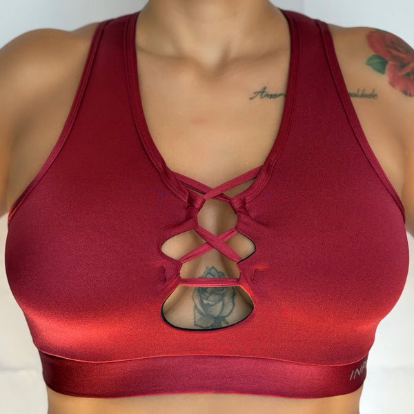 Top Fitness Nadador Trançado Kett Flicker Cereja