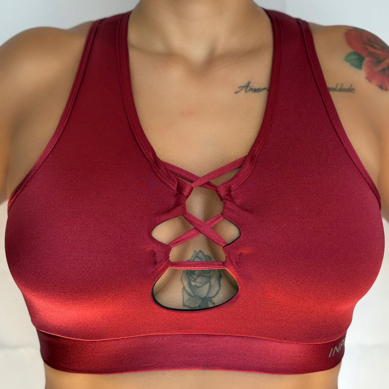 Top Fitness Nadador Trançado Kett Flicker Cereja