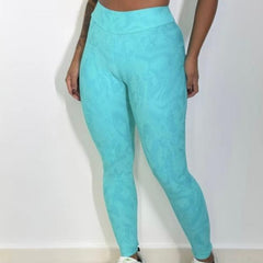 Calça Legging Fitness Wave Jacquard Sereia