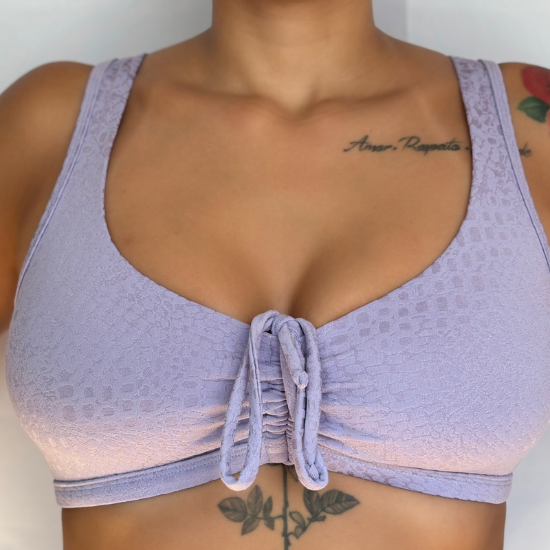 Top Fitness com Laço Power Jacquard Lucy