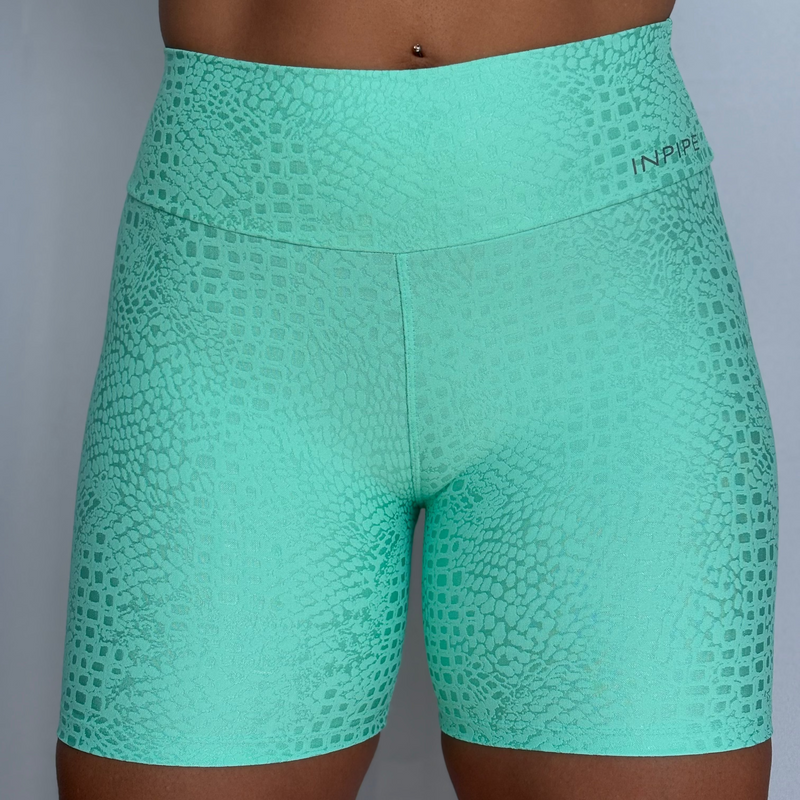 Short Fitness Power Jacquard Verde Água