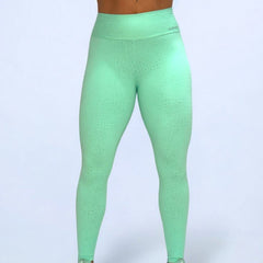 Calça Legging Fitness Power Jacquard Verde Água