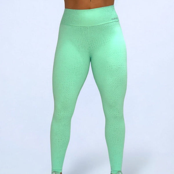 Calça Legging Fitness Power Jacquard Verde Água