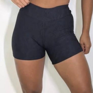 Short Fitness Wave Jacquard Preto