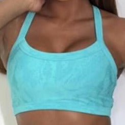 Top Fitness Cruzado 4 Faixas Wave Jacquard Sereia