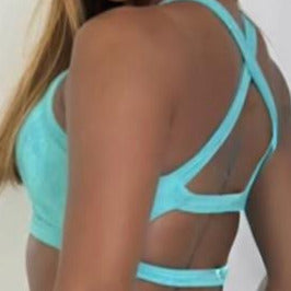 Top Fitness Cruzado 4 Faixas Wave Jacquard Sereia